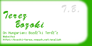 terez bozoki business card